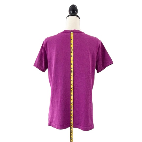 Jones New York Women’s Purple Short Sleeve Silk Blend Knit Top Size XL - Picture 3 of 11